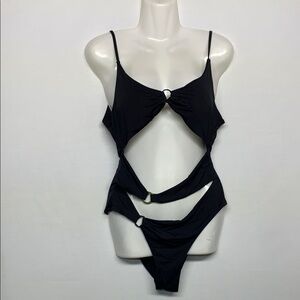 YMI Black Strappy One-Piece Swimsuit